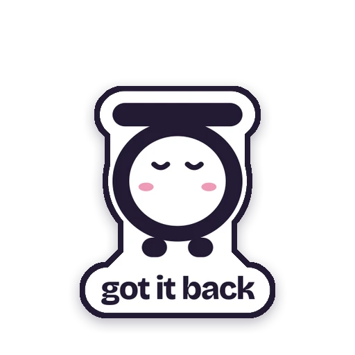 pottle sticker: got it back