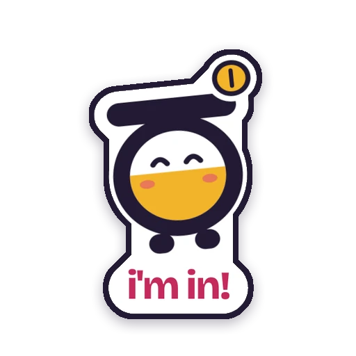 pottle sticker: i'm in!