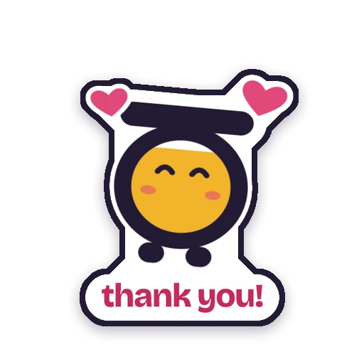 pottle sticker: thank you!